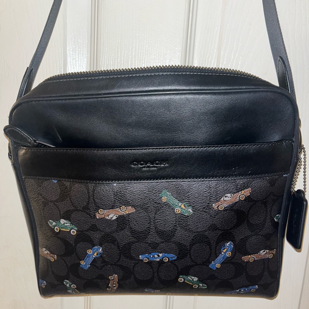 Coach Charles Camera bag (monogram with car print)